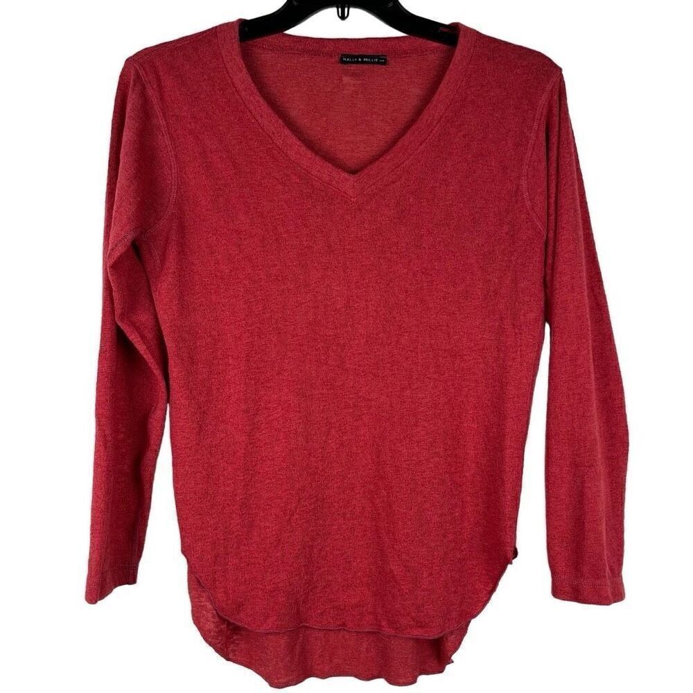 Nally & Millie Women’s V-neck Pink Sweater
